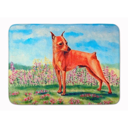 Carolines Treasures Min Pin Machine Washable Memory Foam Mat 7516RUG